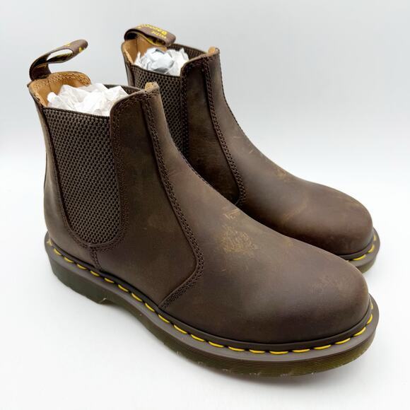 Dr. Martens Unisex 2976 Chelsea Boots EU 42 Womens 10 Mens 9 Brown Leather NIB - Picture 6 of 13